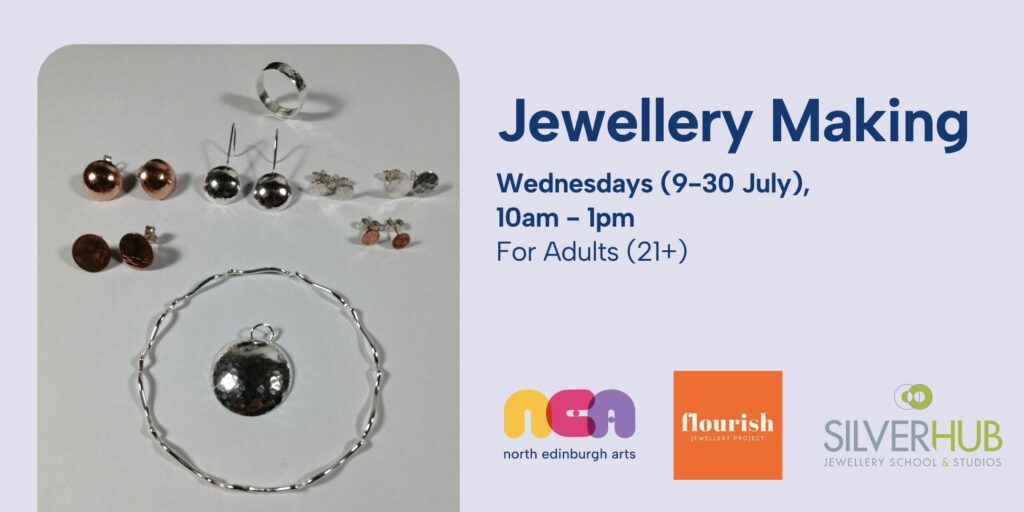A selection of handmade silver jewellery